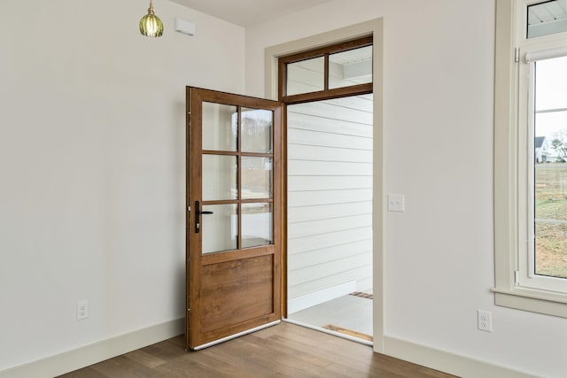 135 Radnor Ct, Rockingham, VA 22801 - entryway featuring a wealth of natural light, wood finished floors, and baseboards