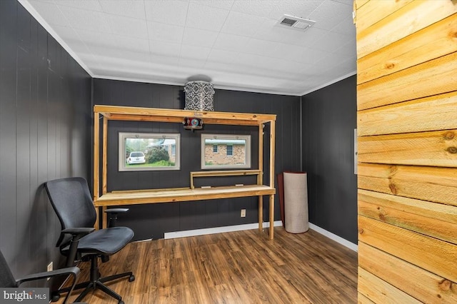 7615 Morris Rd, Spotsylvania, VA 22551 - office featuring ornamental molding and wood finished floors