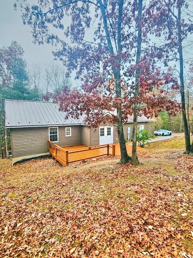 12101 Squirrel Dr, Fulks Run, VA 22830 - back of house with a wooden deck and a metal roof