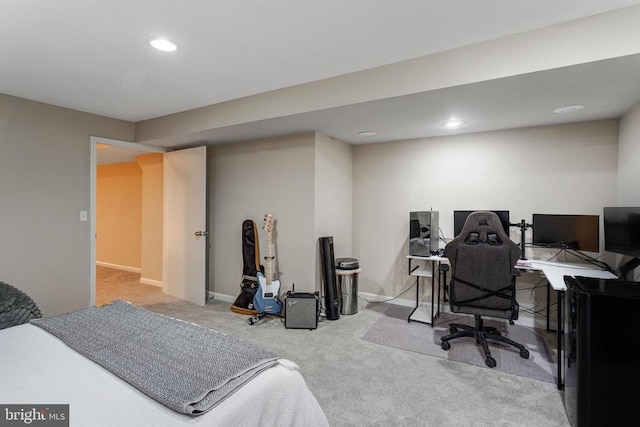 11211 Spring Meadow Blvd, Fredericksburg, VA 22407 - carpeted bedroom with recessed lighting and a desk