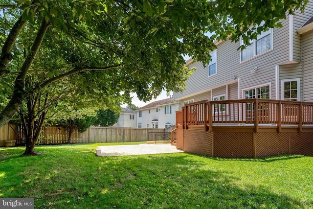 11211 Spring Meadow Blvd, Fredericksburg, VA 22407 - fenced backyard featuring a patio and a wooden deck