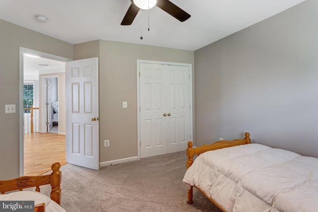 11211 Spring Meadow Blvd, Fredericksburg, VA 22407 - bedroom with carpet floors, a closet, and ceiling fan