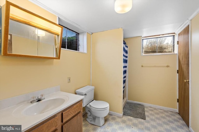 148 Red Hill Rd, Orange, VA 22960 - full bath with toilet, vanity, a stall shower, and baseboards