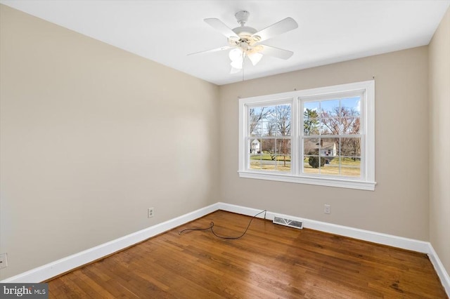 148 Red Hill Rd, Orange, VA 22960 - spare room with baseboards, wood finished floors, and a ceiling fan