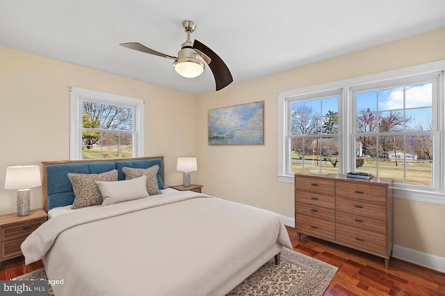 148 Red Hill Rd, Orange, VA 22960 - bedroom featuring baseboards, wood finished floors, and ceiling fan