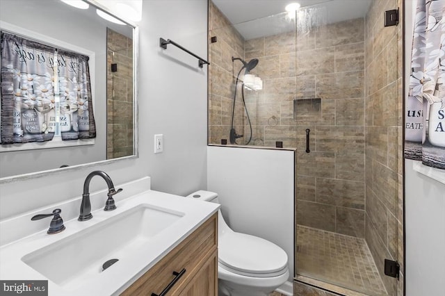 148 Red Hill Rd, Orange, VA 22960 - bathroom with vanity, a stall shower, and toilet