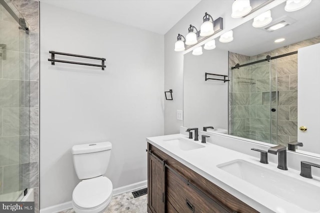148 Red Hill Rd, Orange, VA 22960 - full bathroom featuring double vanity, toilet, and baseboards