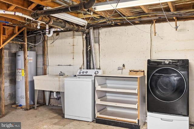 148 Red Hill Rd, Orange, VA 22960 - laundry room featuring water heater and washer / clothes dryer