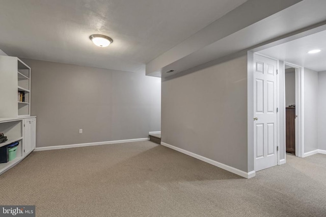 8802 Dundee Dr, Fredericksburg, VA 22408 - finished basement featuring light carpet and baseboards