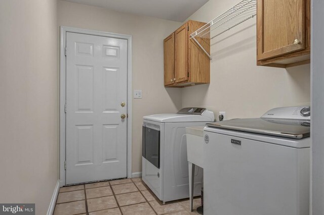 8802 Dundee Dr, Fredericksburg, VA 22408 - laundry room with separate washer and dryer, cabinet space, and baseboards