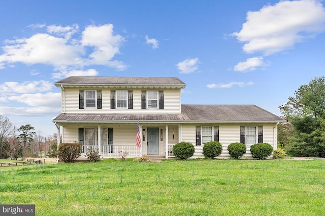 14026 Eggbornsville Rd, Culpeper, VA 22701 - traditional home with a front lawn and covered porch
