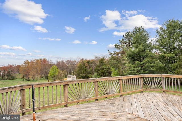 14026 Eggbornsville Rd, Culpeper, VA 22701 - wooden terrace featuring an outbuilding and a storage unit