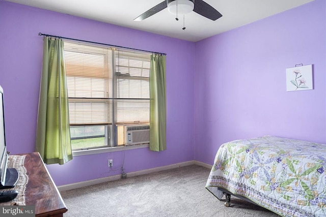 14026 Eggbornsville Rd, Culpeper, VA 22701 - carpeted bedroom featuring baseboards, cooling unit, and a ceiling fan