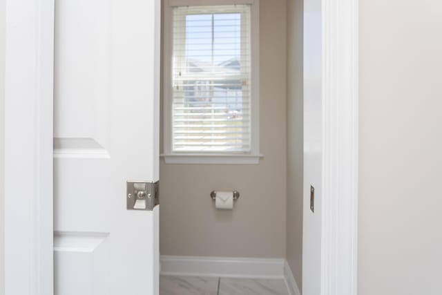 33 Silver Maple Cv, Fishersville, VA 22939 - bathroom with plenty of natural light, baseboards, and marble look tiles