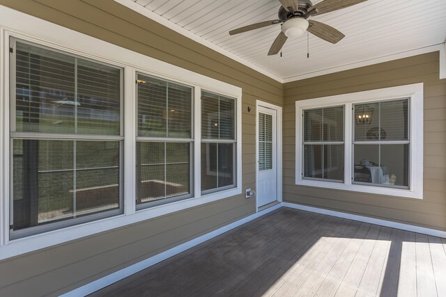 33 Silver Maple Cv, Fishersville, VA 22939 - wooden deck with ceiling fan