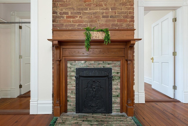 557 Wayne Ave S, Waynesboro, VA 22980 - detailed view of wood finished floors and a fireplace