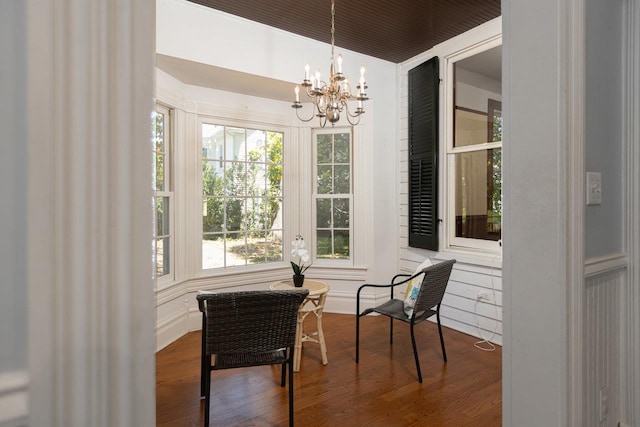 557 Wayne Ave S, Waynesboro, VA 22980 - dining room featuring a chandelier and wood finished floors