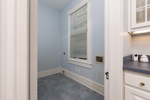 557 Wayne Ave S, Waynesboro, VA 22980 - laundry area featuring electric dryer hookup, washer hookup, and baseboards