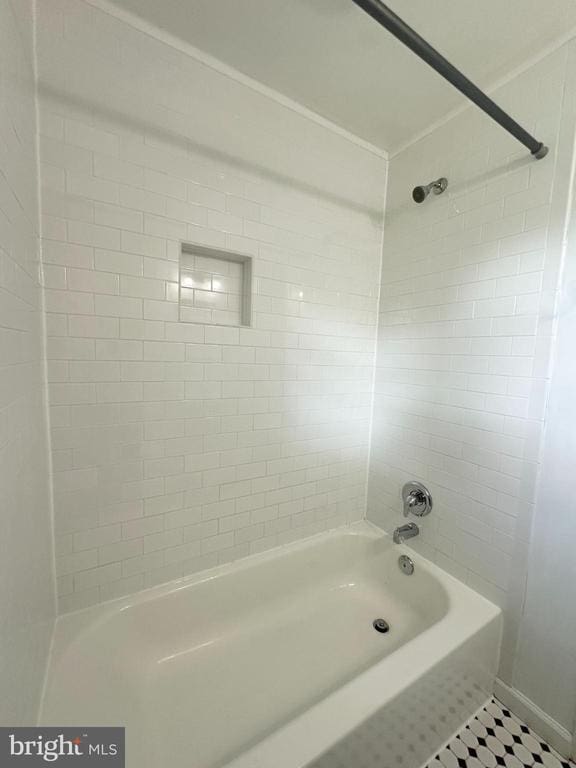 501 Lesco Blvd, Culpeper, VA 22701 - bathroom with tile patterned floors and  shower combination