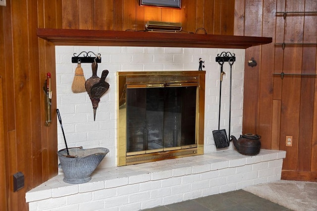 188 Middlebrook Rd, Staunton, VA 24401 - detailed view of wood walls and a glass covered fireplace