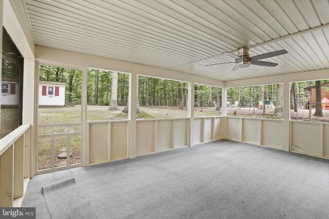 447 Laurel Ave, Fredericksburg, VA 22408 - unfurnished sunroom featuring a ceiling fan