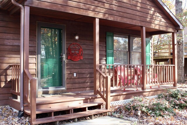 206 Pleasant Ln, Mcgaheysville, VA 22840 - wooden terrace with a porch