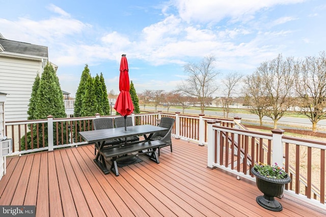 5502 Joshua Tree Cir, Fredericksburg, VA 22407 - wooden deck with outdoor dining space
