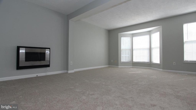 9600 Becker Ct, Fredericksburg, VA 22408 - unfurnished living room featuring a wealth of natural light, carpet floors, and baseboards