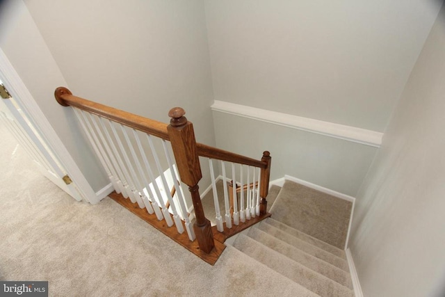 9600 Becker Ct, Fredericksburg, VA 22408 - stairs featuring carpet floors and baseboards