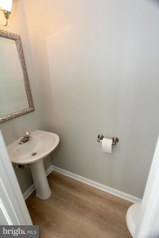 9600 Becker Ct, Fredericksburg, VA 22408 - half bath featuring baseboards and wood finished floors