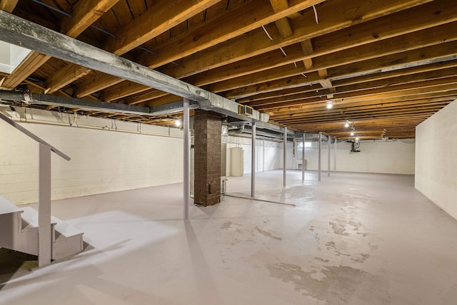 100 Monument Ave, Harrisonburg, VA 22801 - unfinished below grade area featuring stairway