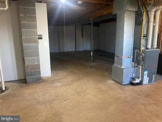  - unfinished below grade area with heating unit