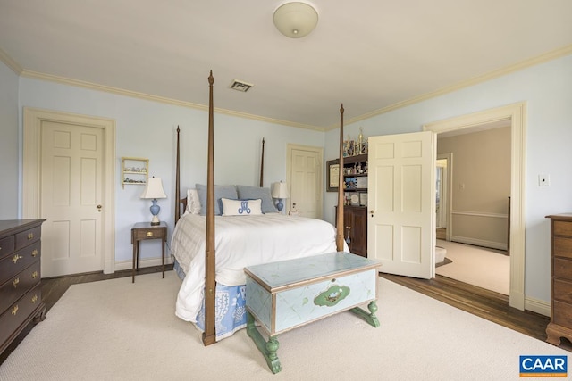 3809 Peakland Pl, Lynchburg, VA 24503 - bedroom with crown molding, wood finished floors, and baseboards
