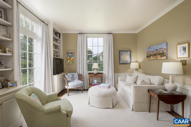 3809 Peakland Pl, Lynchburg, VA 24503 - living room with ornamental molding and wainscoting