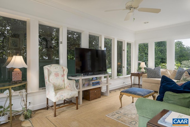 3809 Peakland Pl, Lynchburg, VA 24503 - sunroom with wood finished floors and crown molding