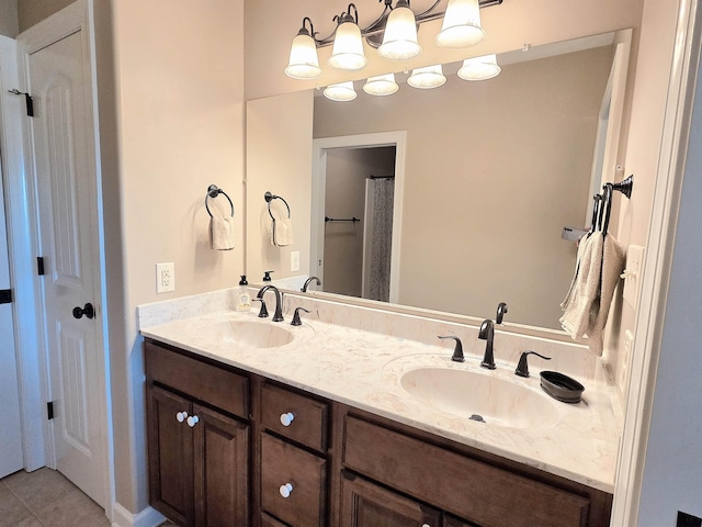14573 Vinny Ct, Elkton, VA 22827 - full bathroom with double vanity and tile patterned floors
