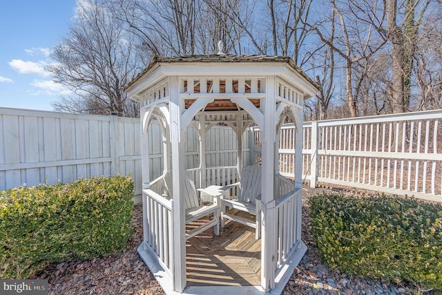 view of outbuilding featuring a fenced backyard