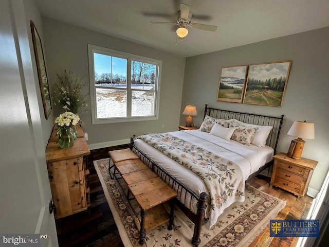 1078 Fishback Rd, Madison, VA 22727 - bedroom featuring wood finished floors and a ceiling fan