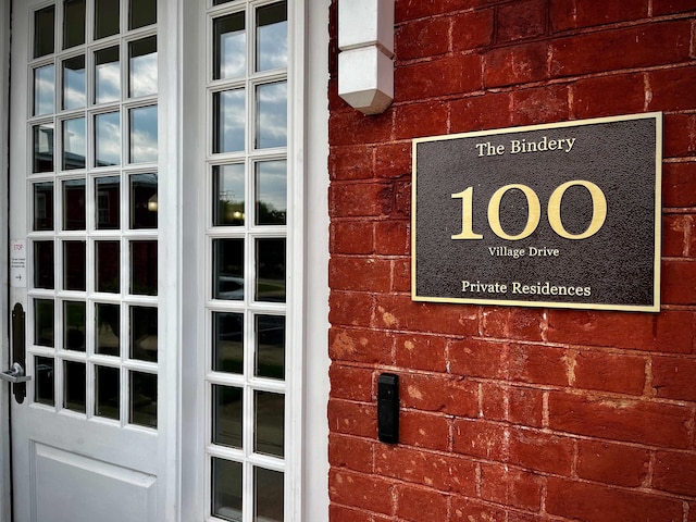 exterior details with brick siding