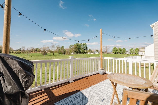 1113 Scruggs Ln, Grottoes, VA 24441 - deck with a yard and a grill