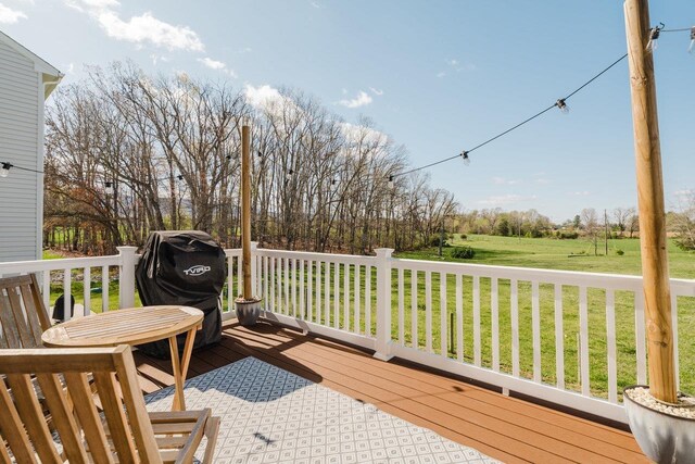 1113 Scruggs Ln, Grottoes, VA 24441 - wooden terrace with a lawn