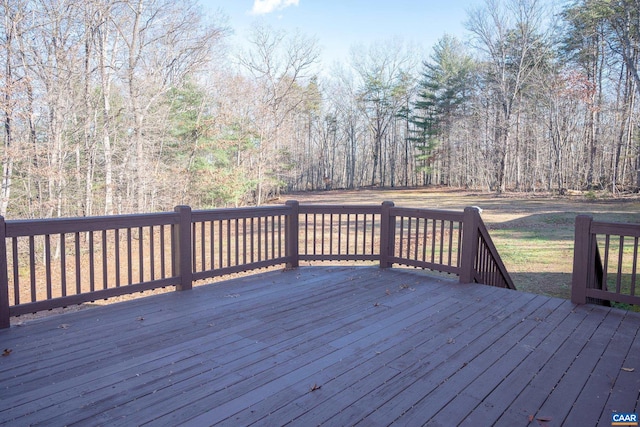 4259 Shelby Rd, Rochelle, VA 22738 - wooden terrace with a forest view