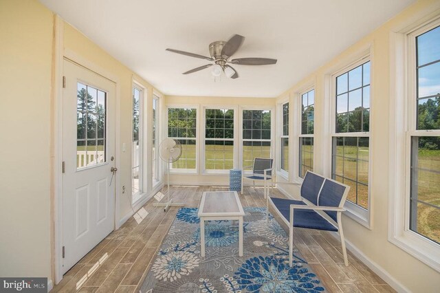 11425 Custers Trce, Spotsylvania, VA 22553 - sunroom / solarium with healthy amount of natural light, wood finished floors, baseboards, and french doors