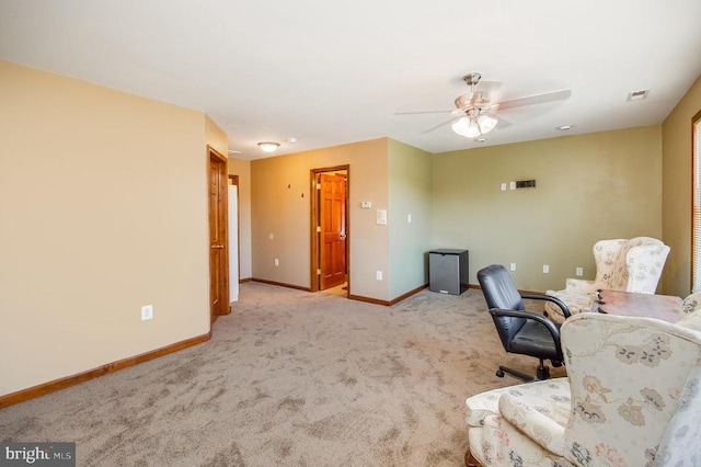 11425 Custers Trce, Spotsylvania, VA 22553 - carpeted office featuring baseboards and ceiling fan