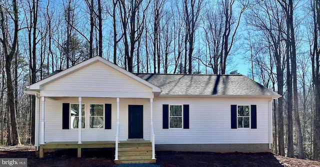 19523 Swamp Poodle Ln, Brandy Station, VA 22714 - view of front of house with covered porch and a shingled roof