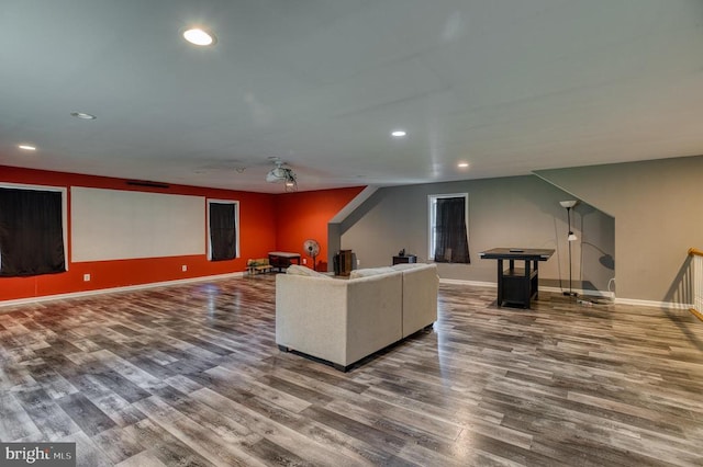 5575 Jeffersonton Rd, Jeffersonton, VA 22724 - cinema room featuring wood finished floors and recessed lighting