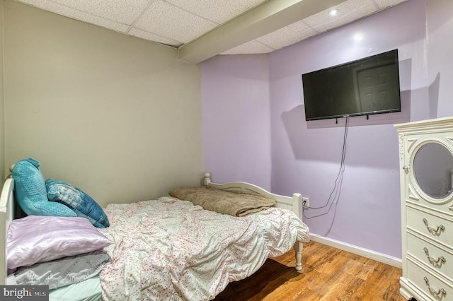 5575 Jeffersonton Rd, Jeffersonton, VA 22724 - bedroom featuring a paneled ceiling, wood finished floors, and recessed lighting