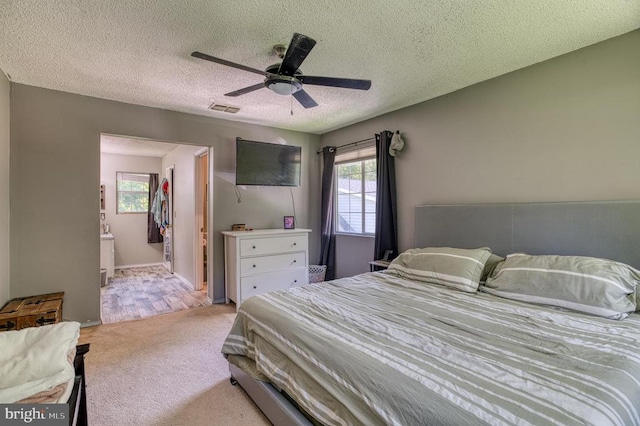 5575 Jeffersonton Rd, Jeffersonton, VA 22724 - bedroom with carpet, a textured ceiling, and ceiling fan