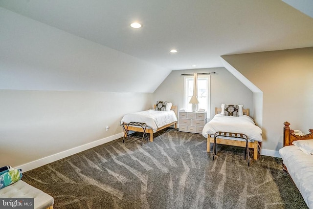 310 Elk Creek Lndg, Mineral, VA 23117 - carpeted bedroom with baseboards, vaulted ceiling, and recessed lighting