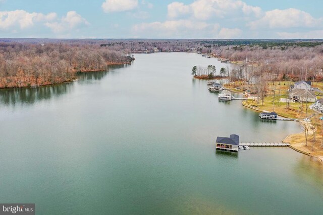 310 Elk Creek Lndg, Mineral, VA 23117 - drone / aerial view of a nearby body of water and a heavily wooded area